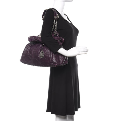 Christian Dior Lambskin Cannage Medium Le Trente Tote Purple 2 of 18