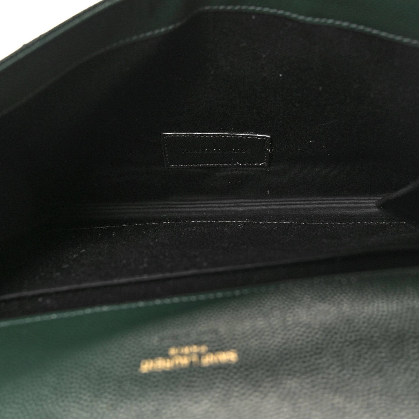 Grain De Poudre Textured Mixed Matelasse Triquilt Monogram Clutch Vert Fonce