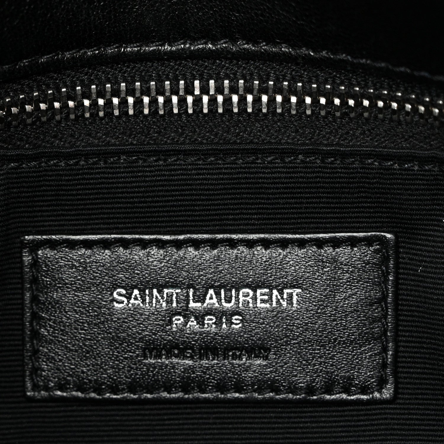 Saint Laurent Lambskin Quilted Small Loulou Puffer Monogram Chain Satchel Black 6 of 9