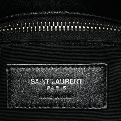 Saint Laurent Lambskin Quilted Small Loulou Puffer Monogram Chain Satchel Black 6 of 9