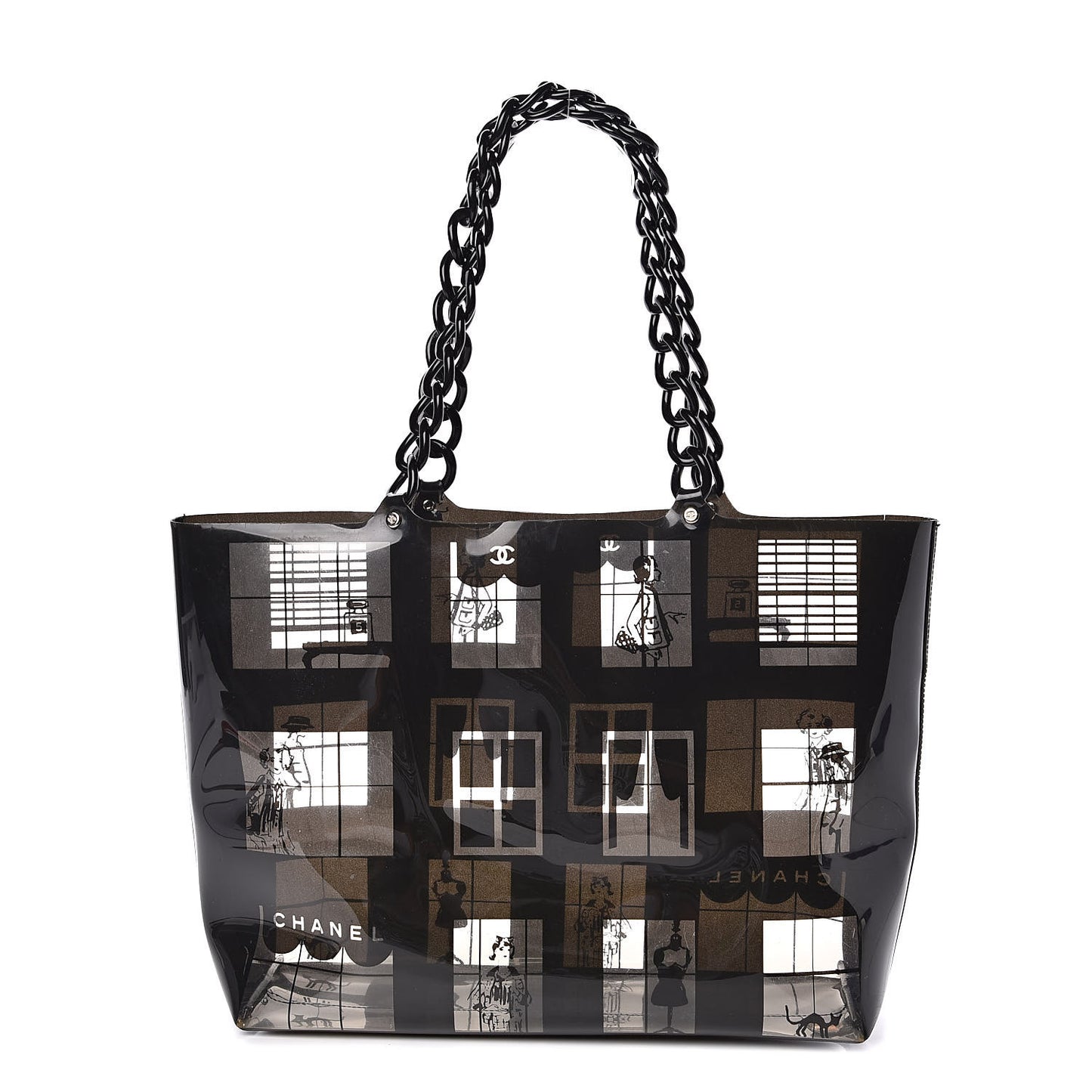 Vinyl Coco Window Tote Black