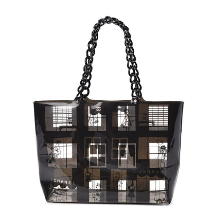 Chanel Vinyl Coco Window Tote Black 1 of 13