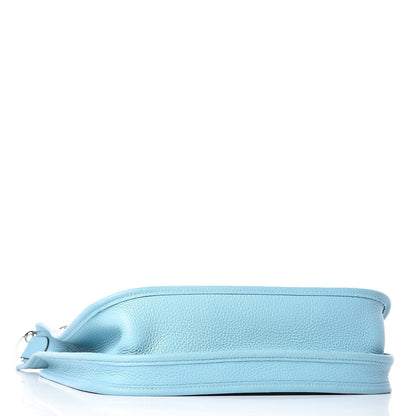 Hermes Taurillon Clemence Evelyne III PM Bleu Atoll 4 of 10
