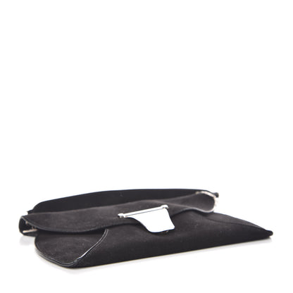 Celine Suede Calfskin Clutch on Chain Black 4 of 11
