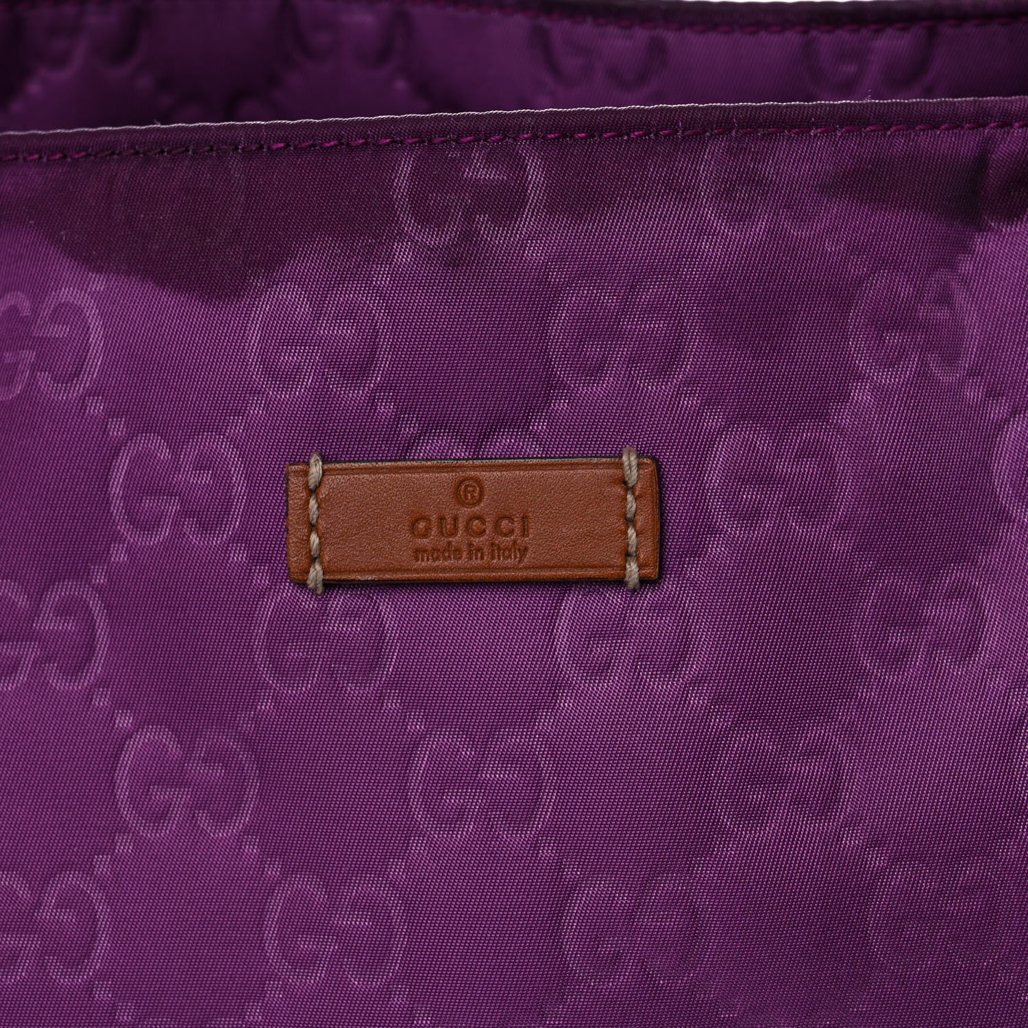 Gucci Nylon Guccissima Medium Tote Purple 29 of 35