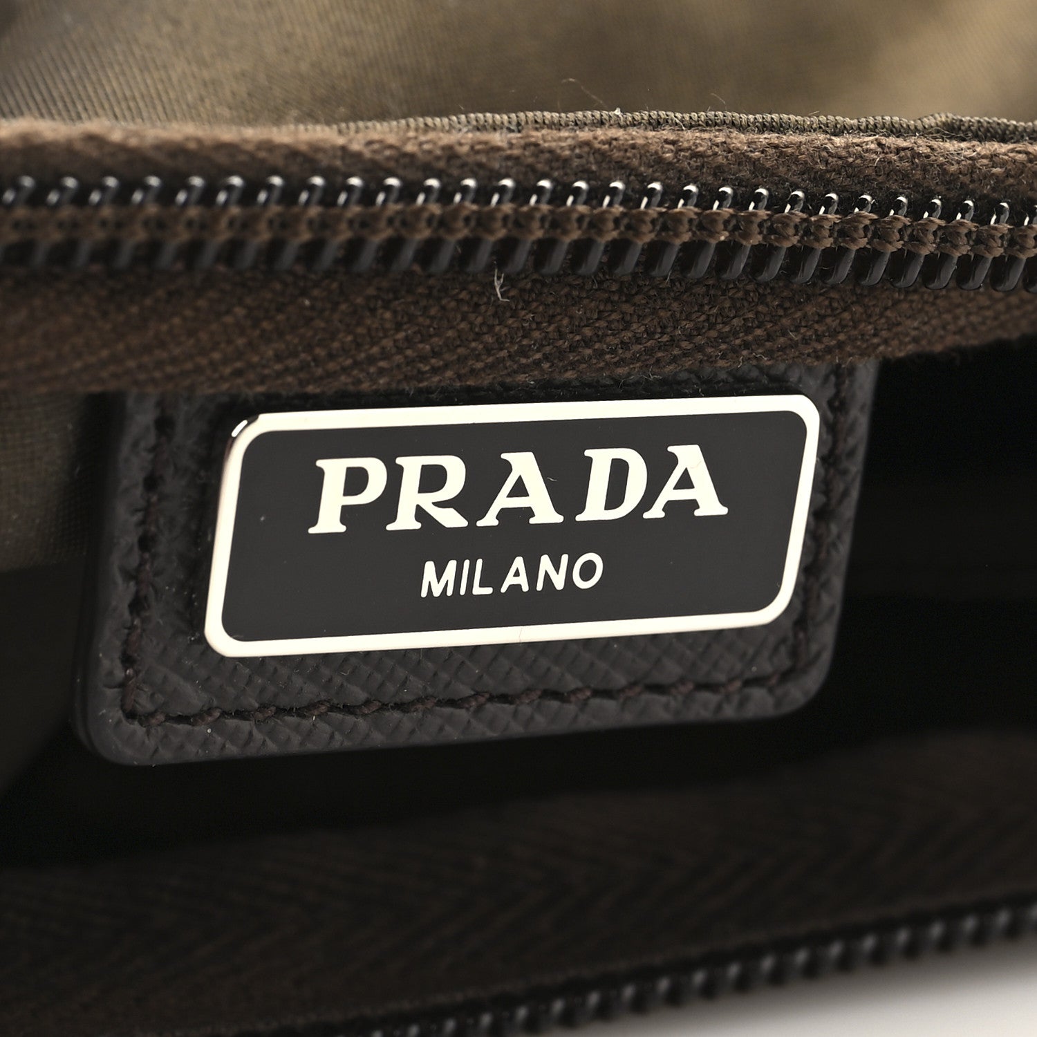 Prada Tessuto Nylon Cosmetic Pouch Bruciato 6 of 6