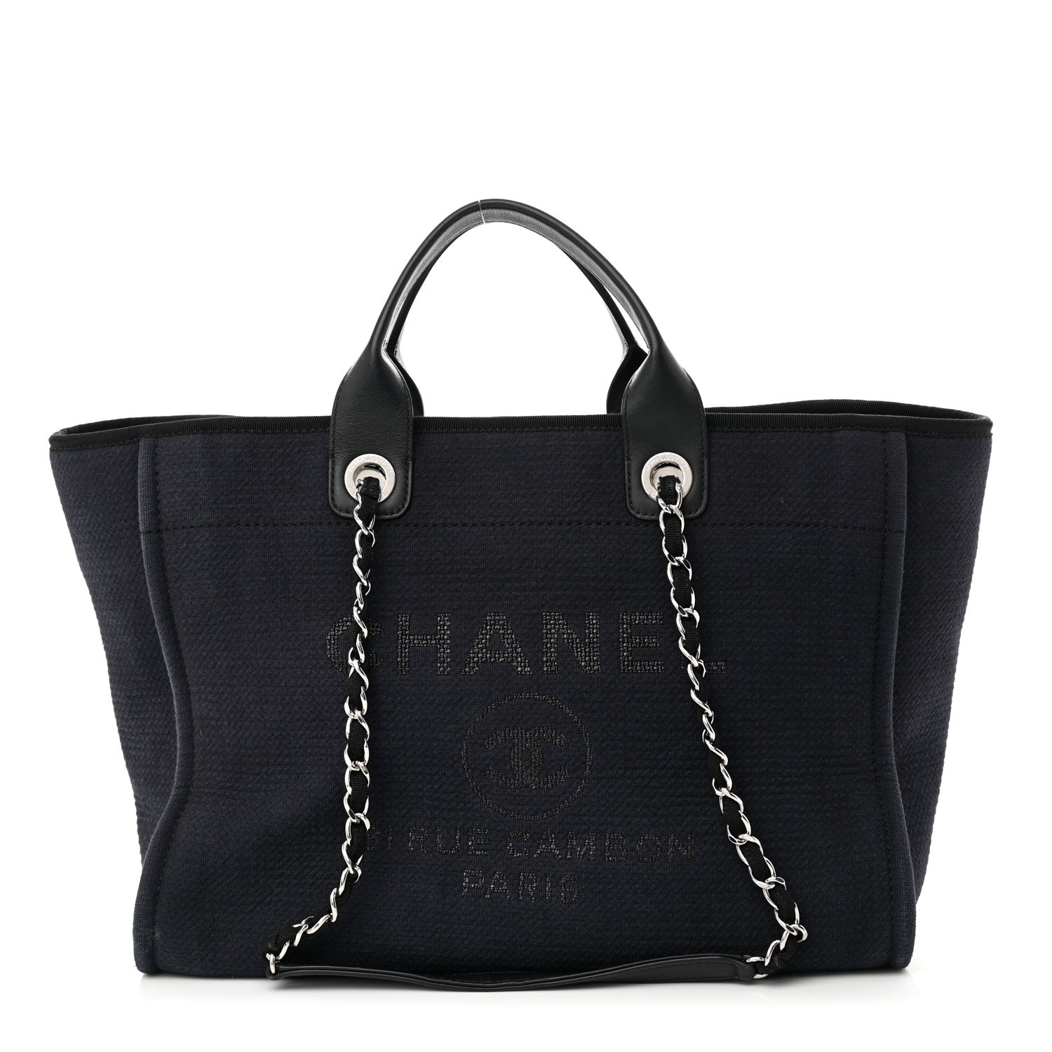 Chanel Mixed Fibers Medium Deauville Tote Black 1 of 14