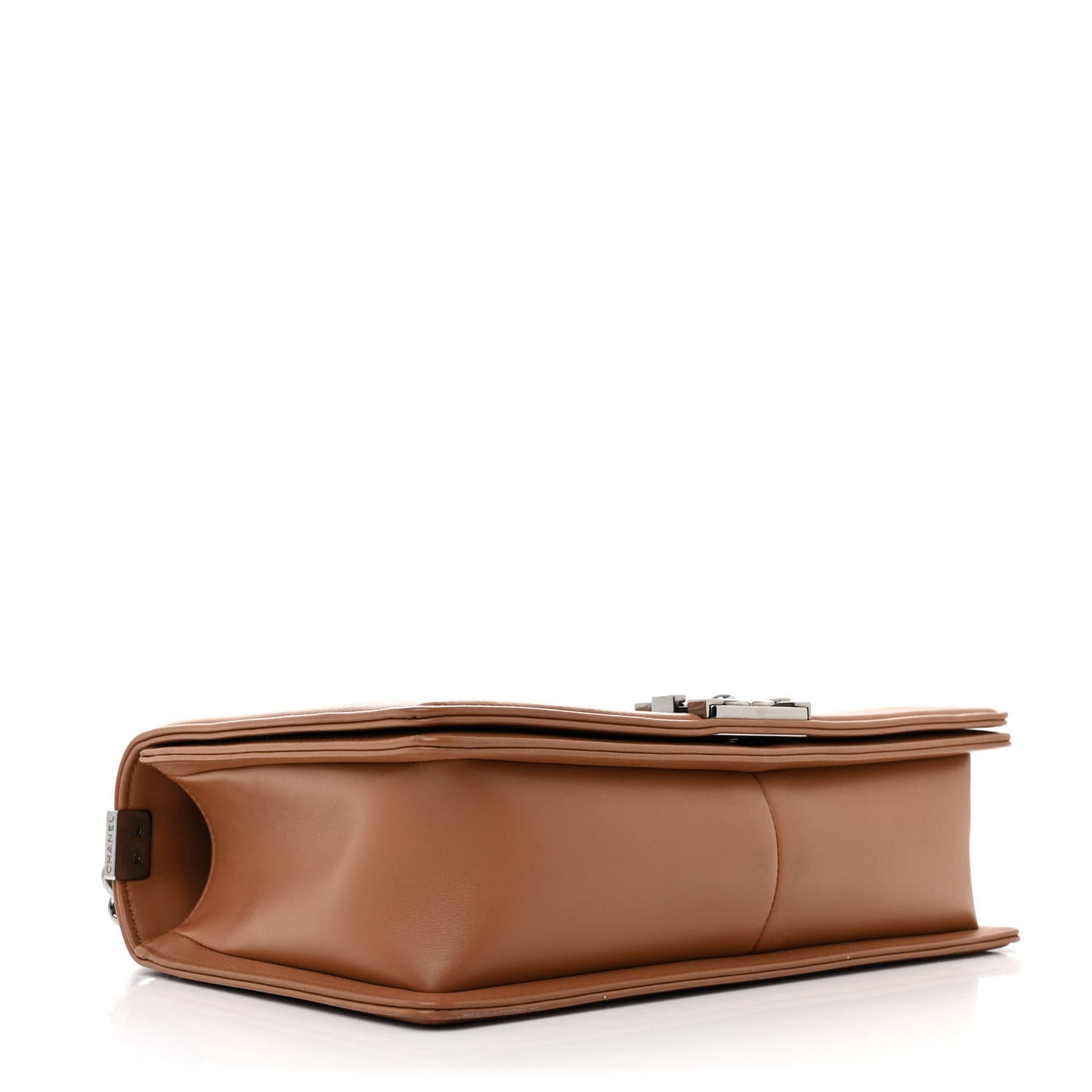 Calfskin Quilted New Medium Boy Flap Dark Beige