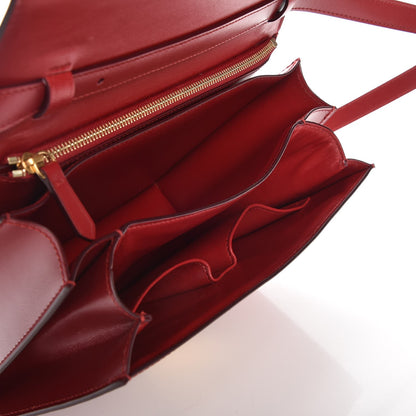Celine Box Calfskin Medium Classic Box Flap Bag Red 5 of 8