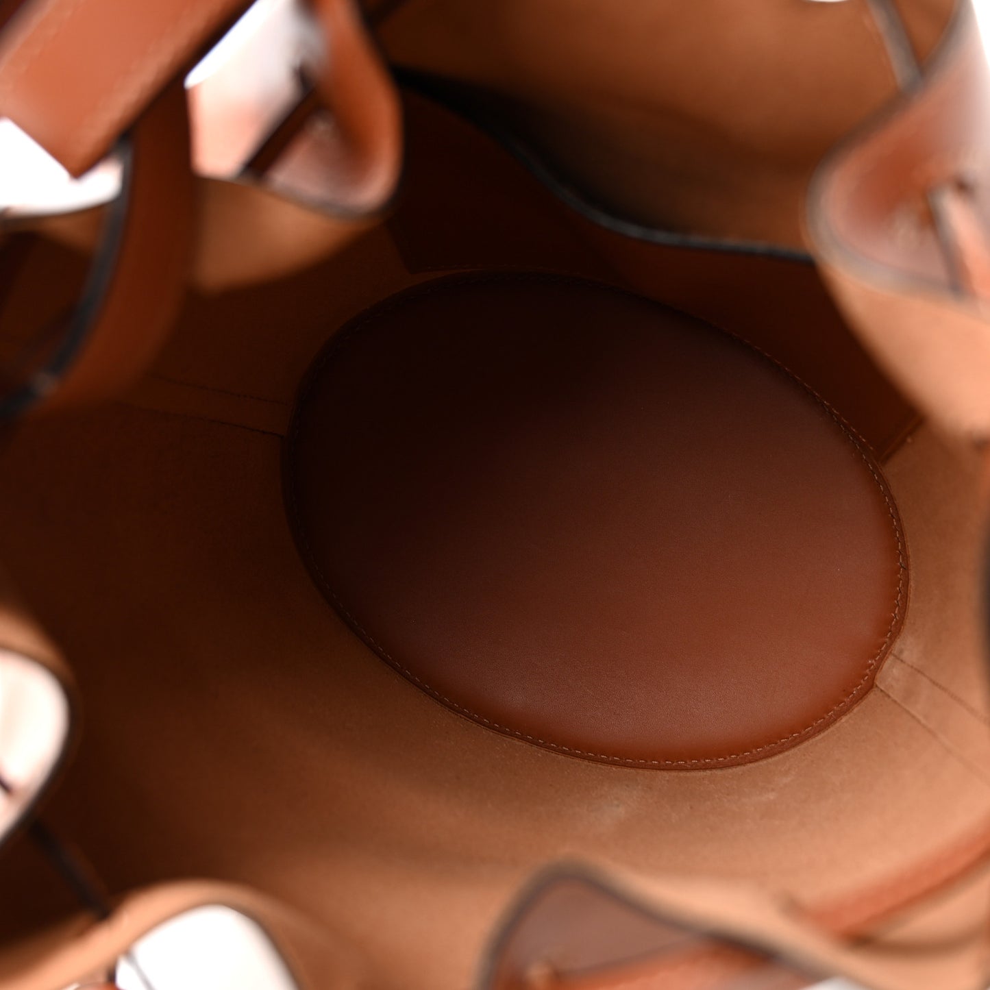 Calfskin Mini Balloon Bucket Bag Tan