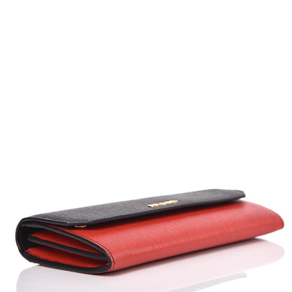 Prada Vitello Move Continental Wallet Black Lacca 4 of 9