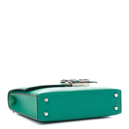 Hermes Chevre Mysore Mini Verrou Chaine Bag Bleu Paon 4 of 10
