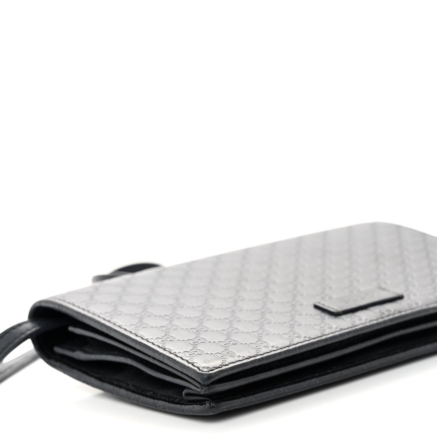 Microguccissima Crossbody Wallet Black