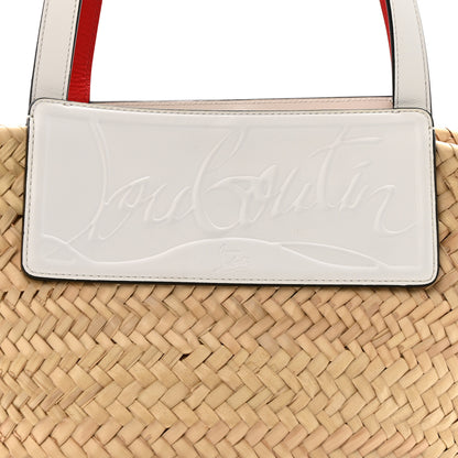 Christian Louboutin Woven Straw Loubishore Tote Natural Snow 8 of 13