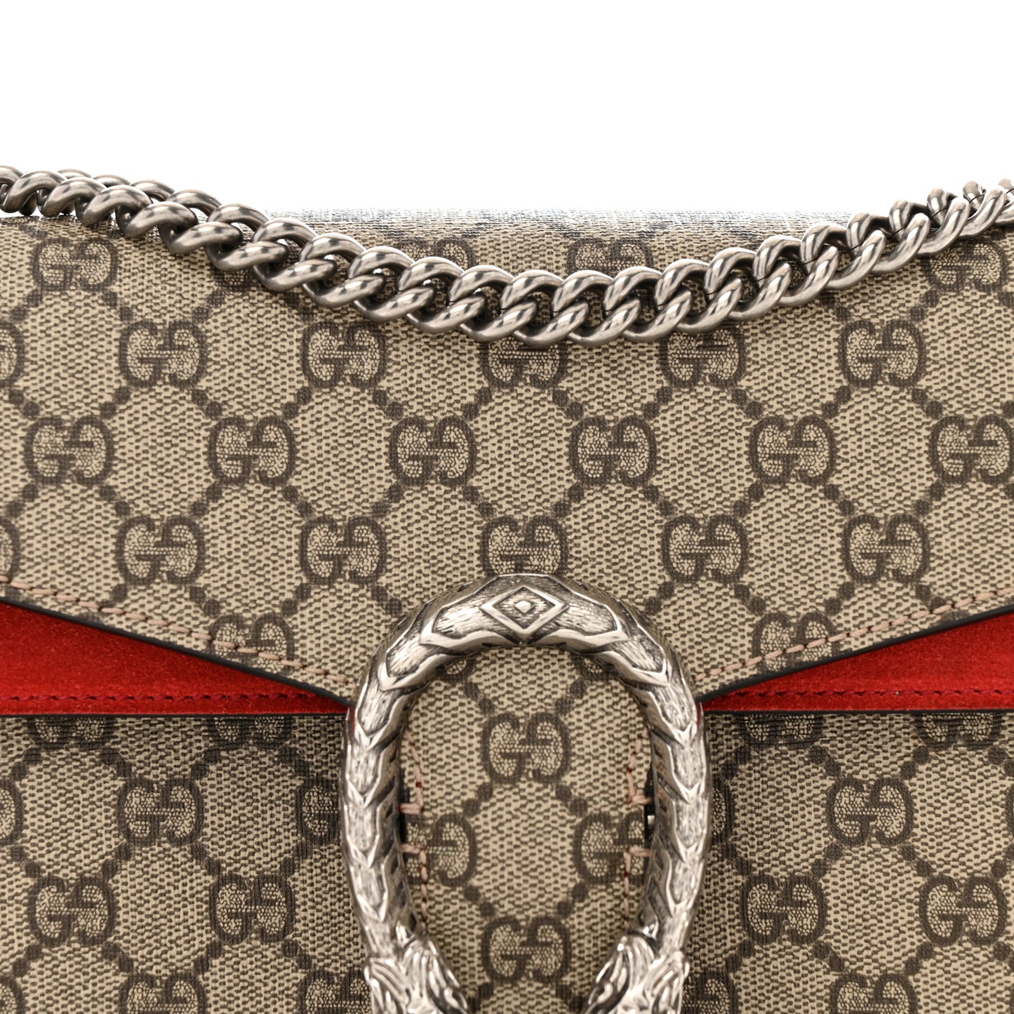 GG Supreme Monogram Small Dionysus Shoulder Bag Red