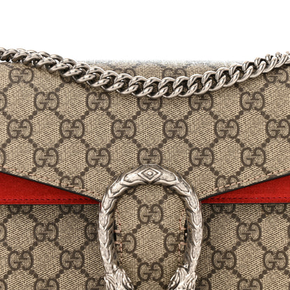 Gucci GG Supreme Monogram Small Dionysus Shoulder Bag Red 9 of 14