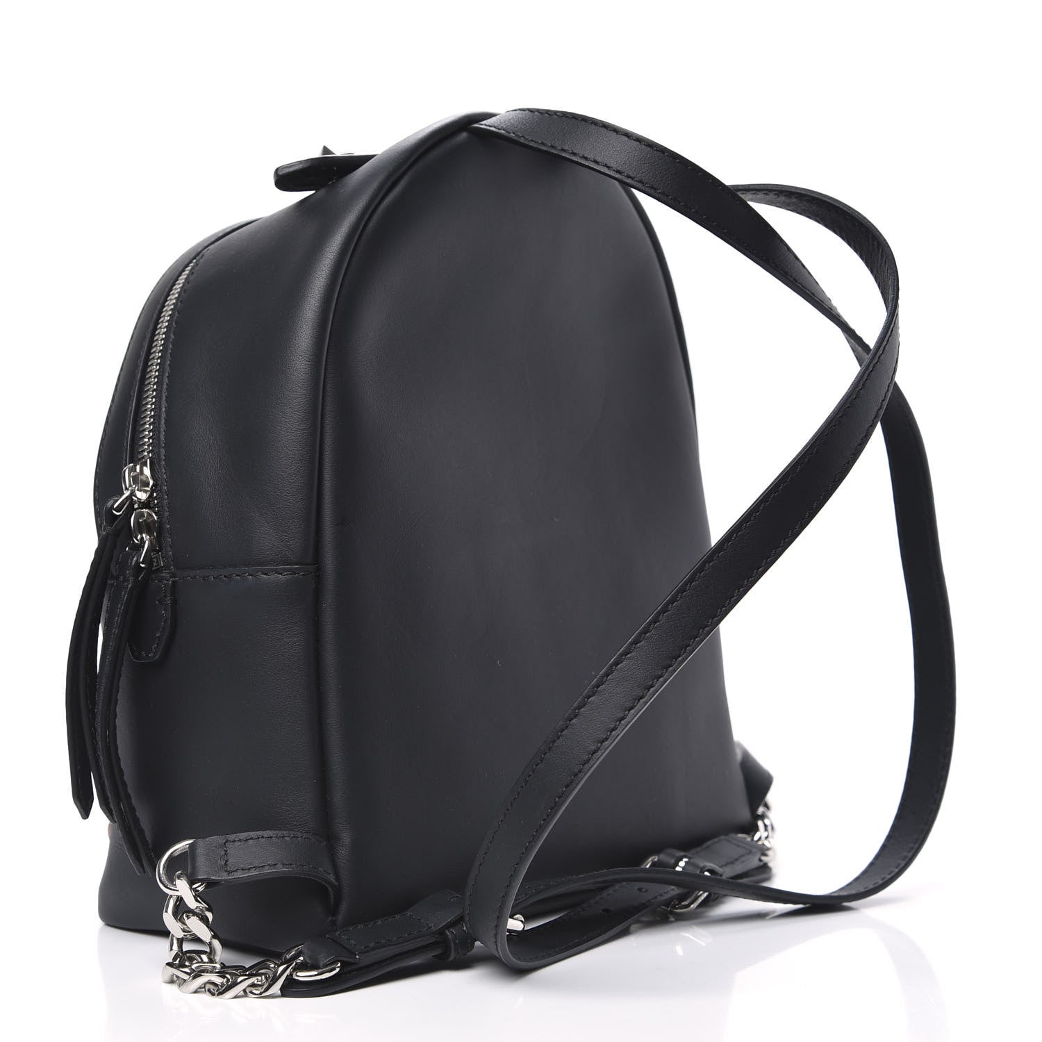 Fendi Vitello Century Fun Fair Metal Studded Mini Backpack Black Multicolor 2 of 9