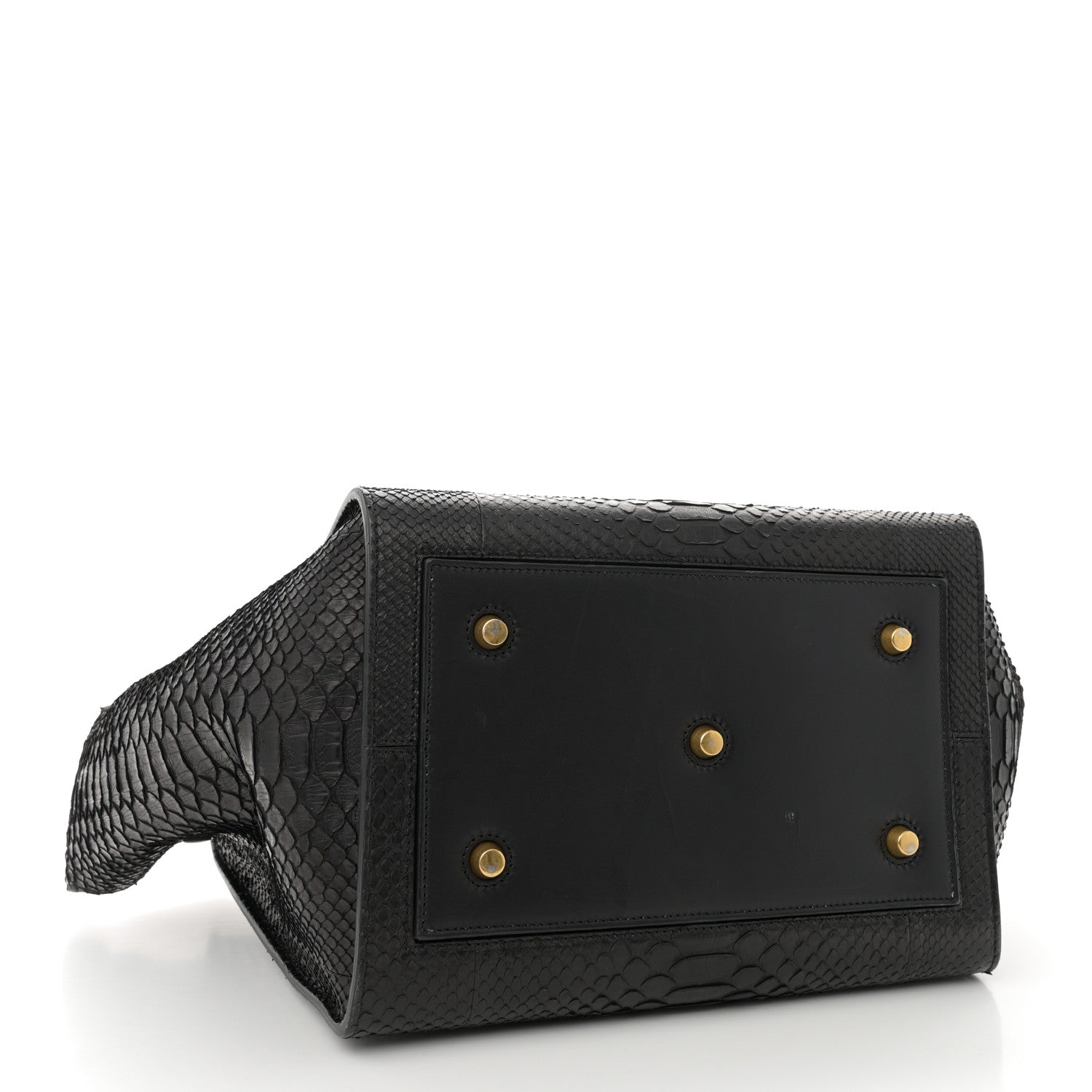 Celine Snakeskin Small Tie Knot Tote Black 4 of 13