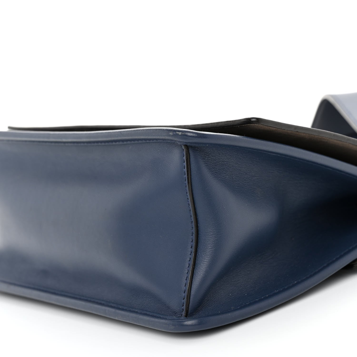 Fendi Vitello Century Opaco F is Fendi Kan I Shoulder Bag Blu Scuro 12 of 14