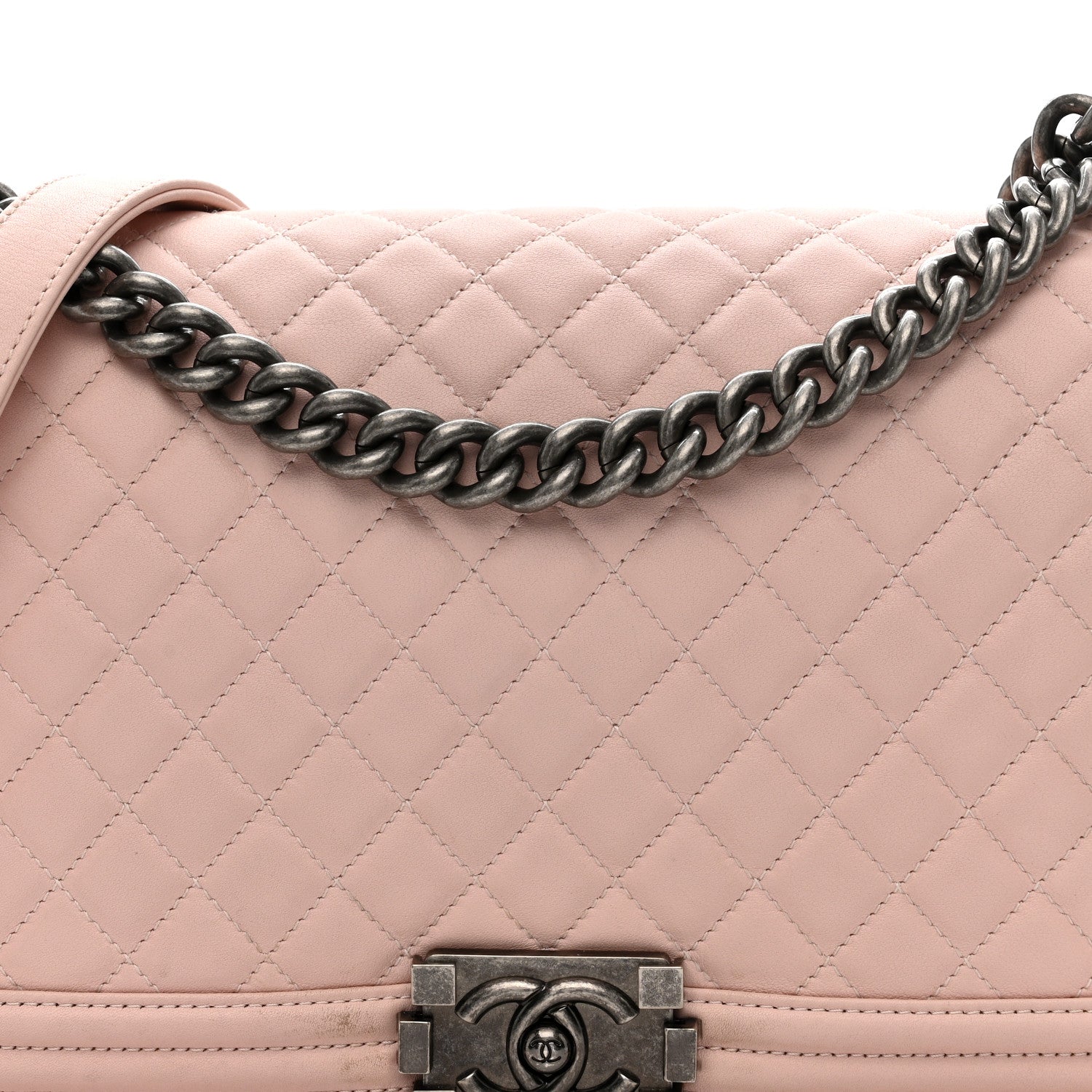 Chanel Lambskin Quilted New Medium Boy Flap Light Pink 8 of 10
