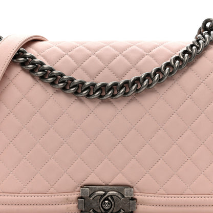 Chanel Lambskin Quilted New Medium Boy Flap Light Pink 8 of 10