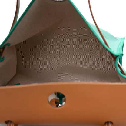 Hermes Toile H Berline Vache Hunter Herbag Zip PM 31 Menthe Natural 6 of 11
