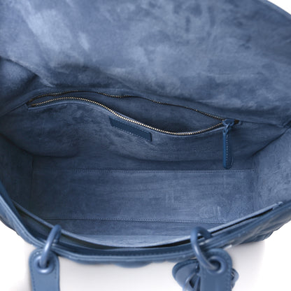 Christian Dior Ultra Matte Calfskin Cannage Large Lady Dior Denim Blue 5 of 10