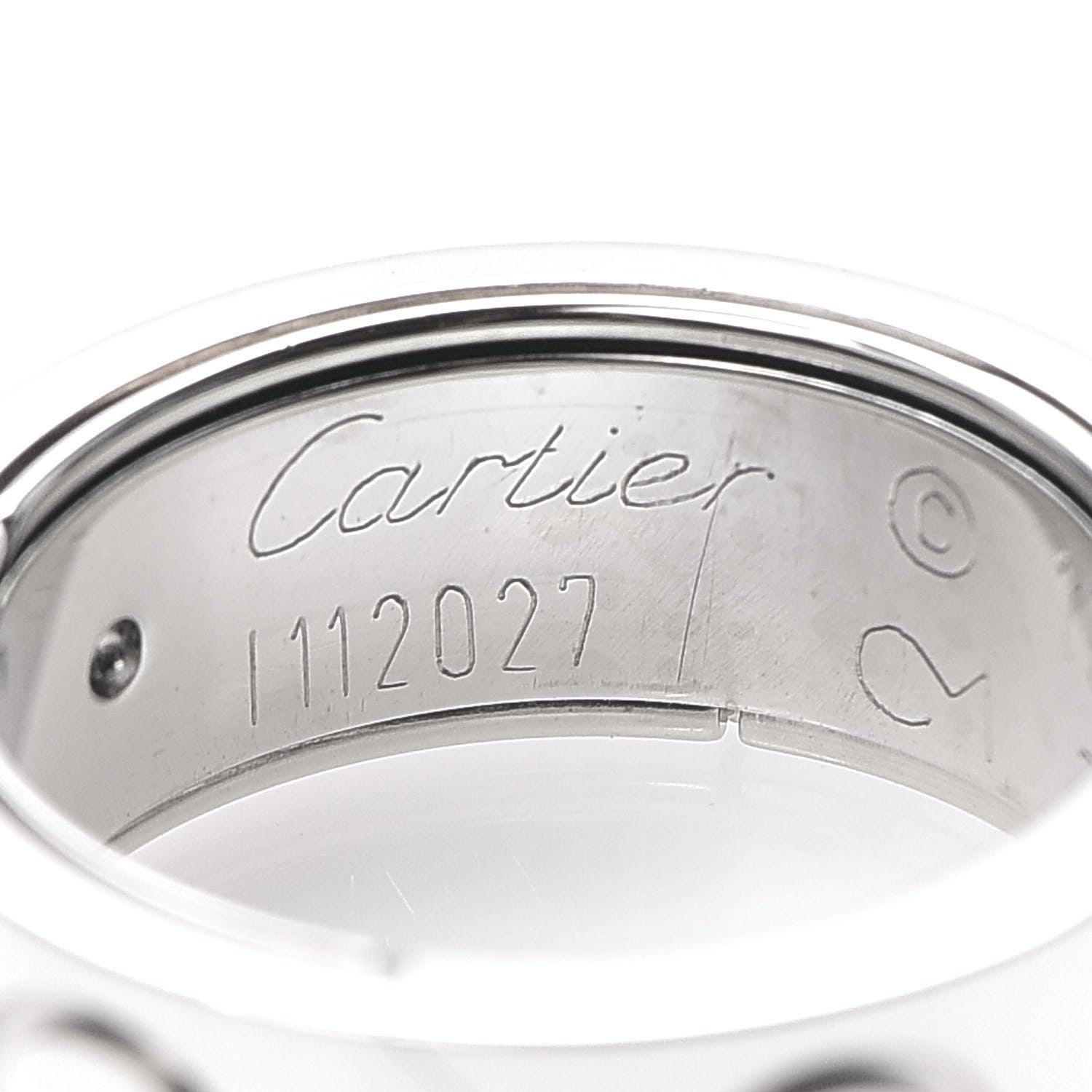 Cartier 18K White Gold 7mm Astro LOVE Ring 47 4.25 5 of 5