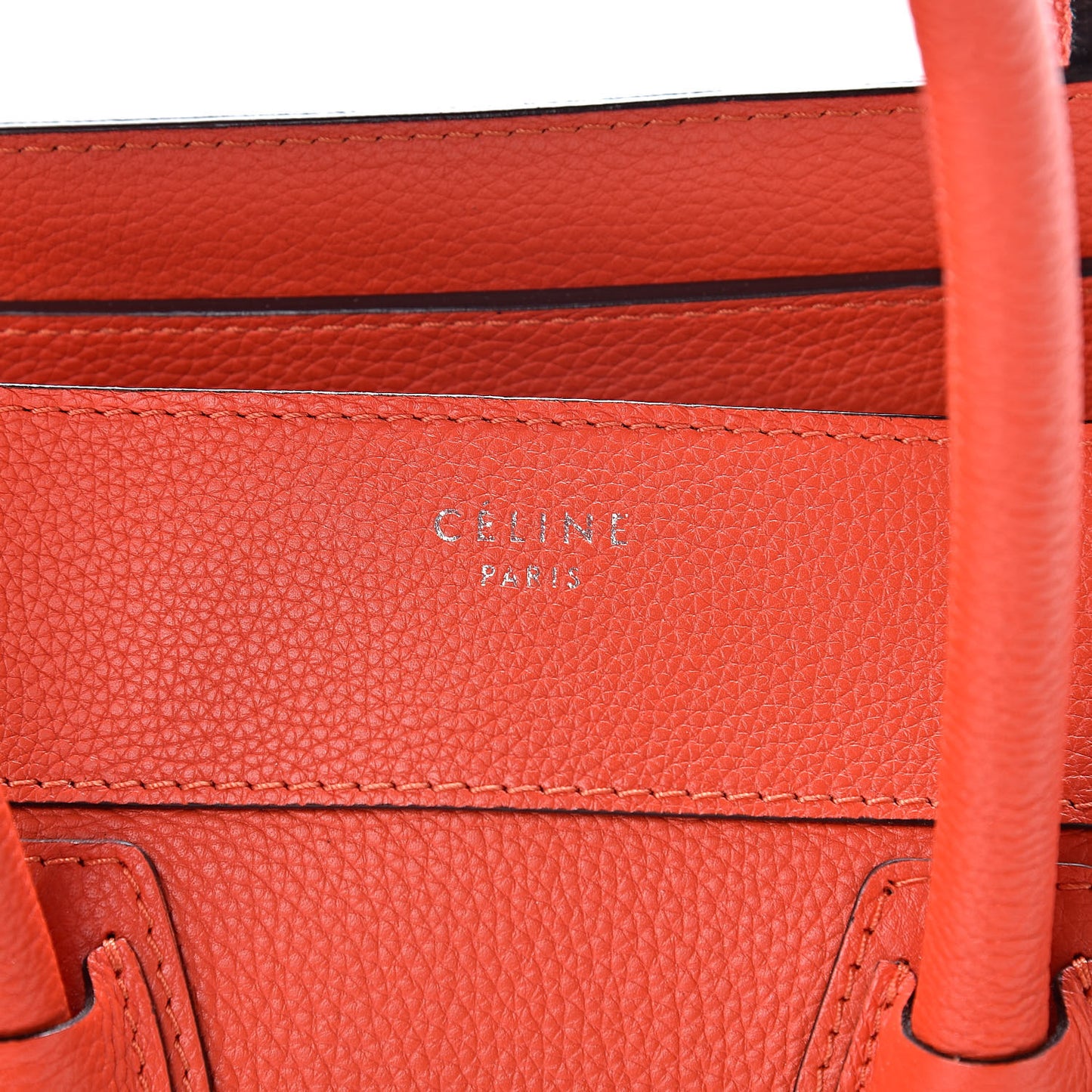 Drummed Calfskin Mini Luggage Vermillion