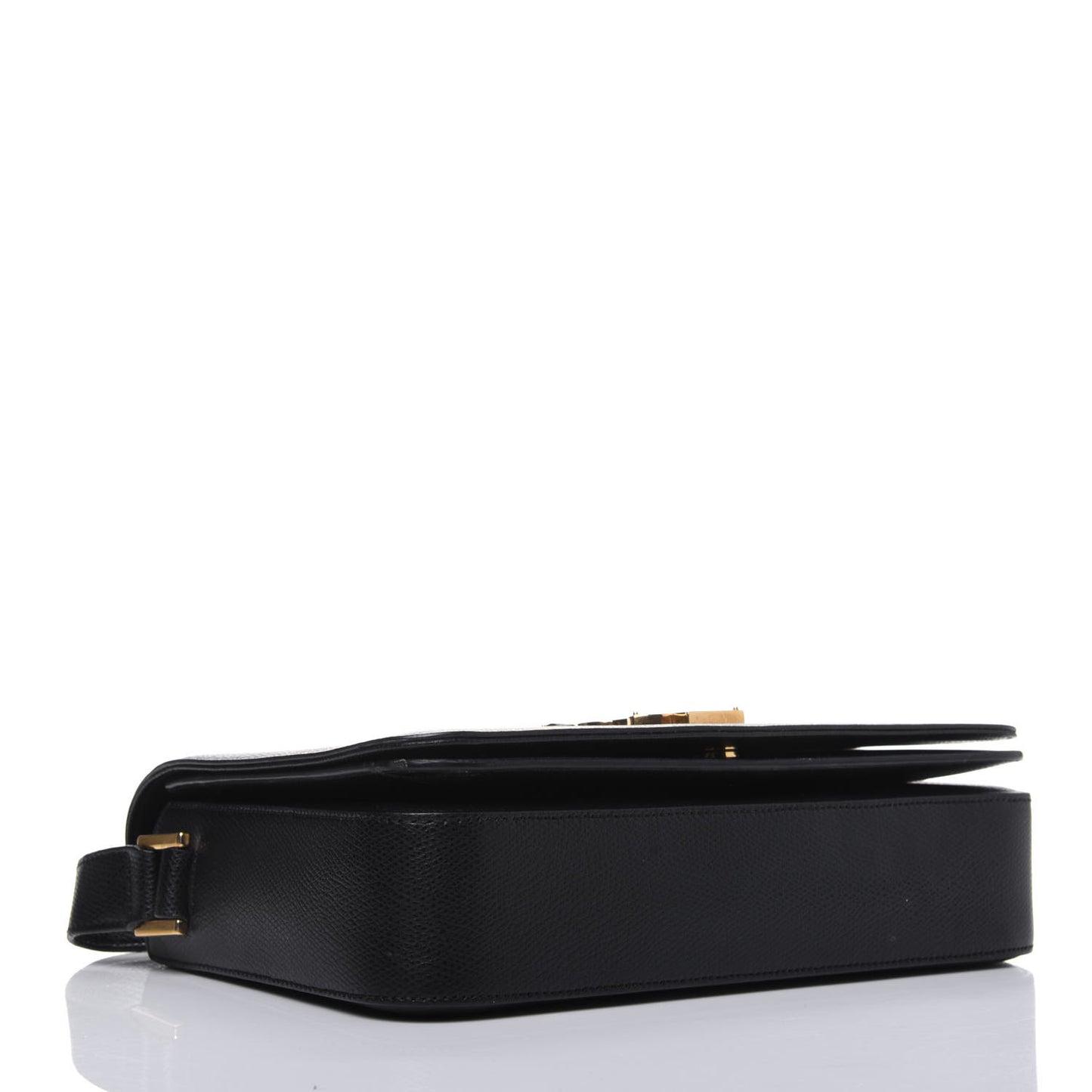 Textured Calfskin Medium Classic Monogram Universite Bag Black