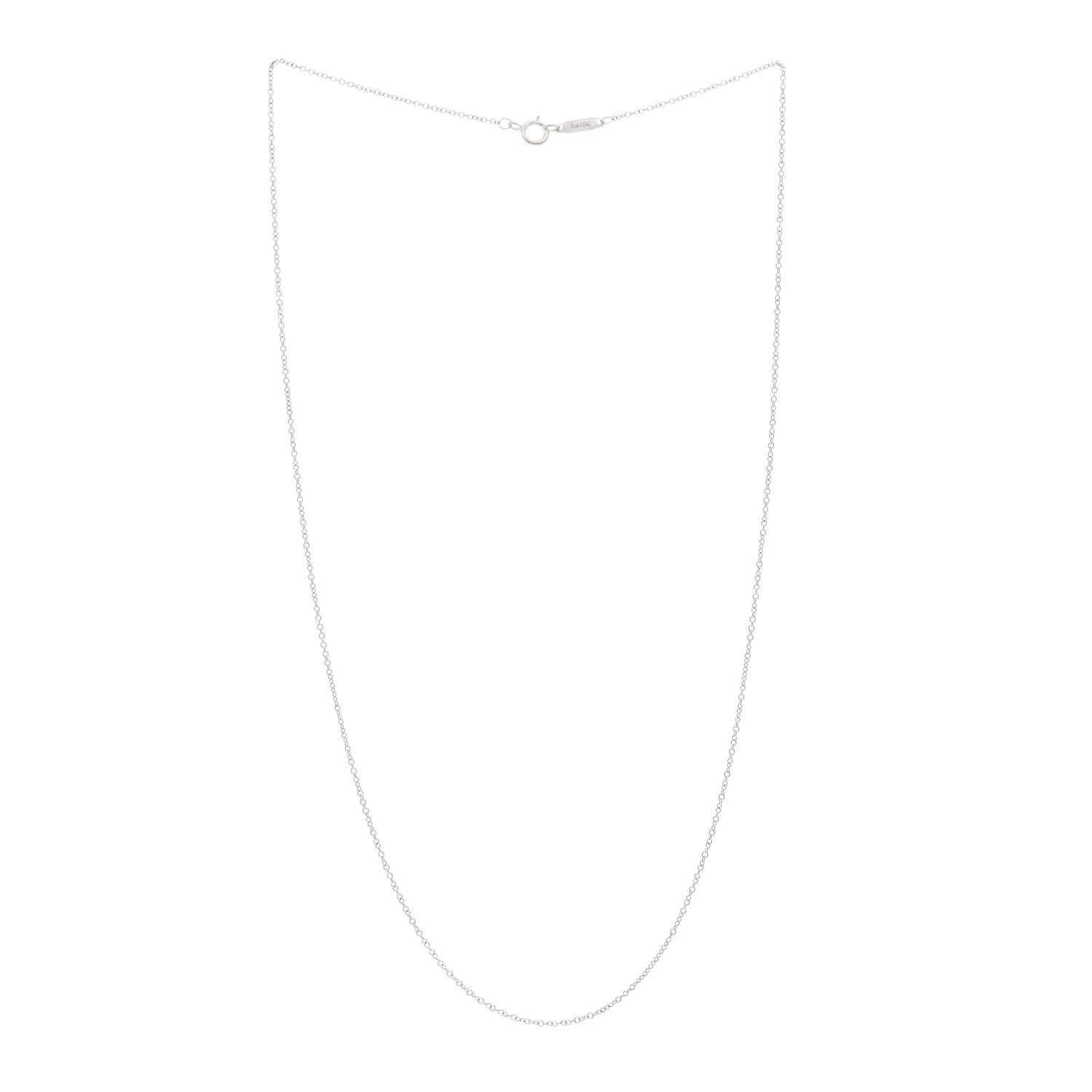 Tiffany 18K White Gold Chain Necklace 18" 3 of 4