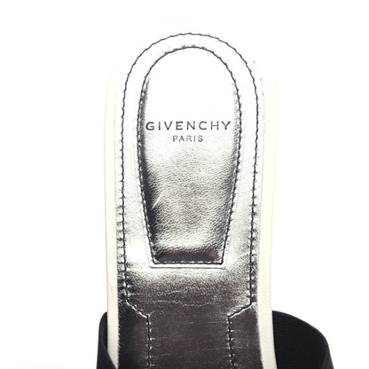 Givenchy Calfskin Bedford Logo Mule Slides 38.5 White Black 8 of 10