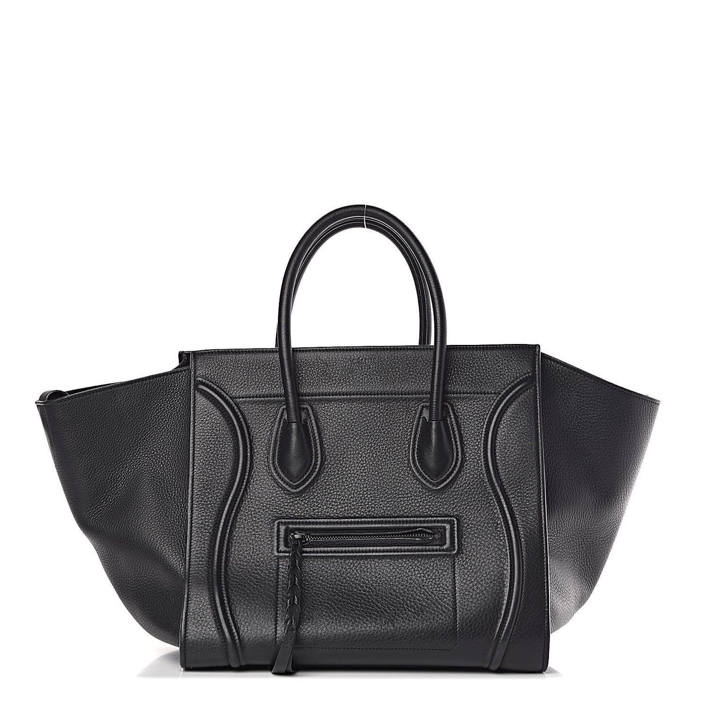 Supple Calfskin Medium Phantom Luggage Black