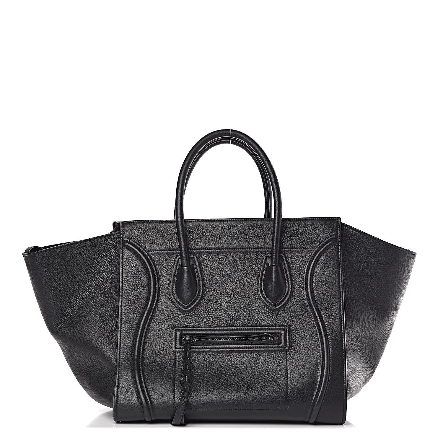 Celine Supple Calfskin Medium Phantom Luggage Black 1 of 16