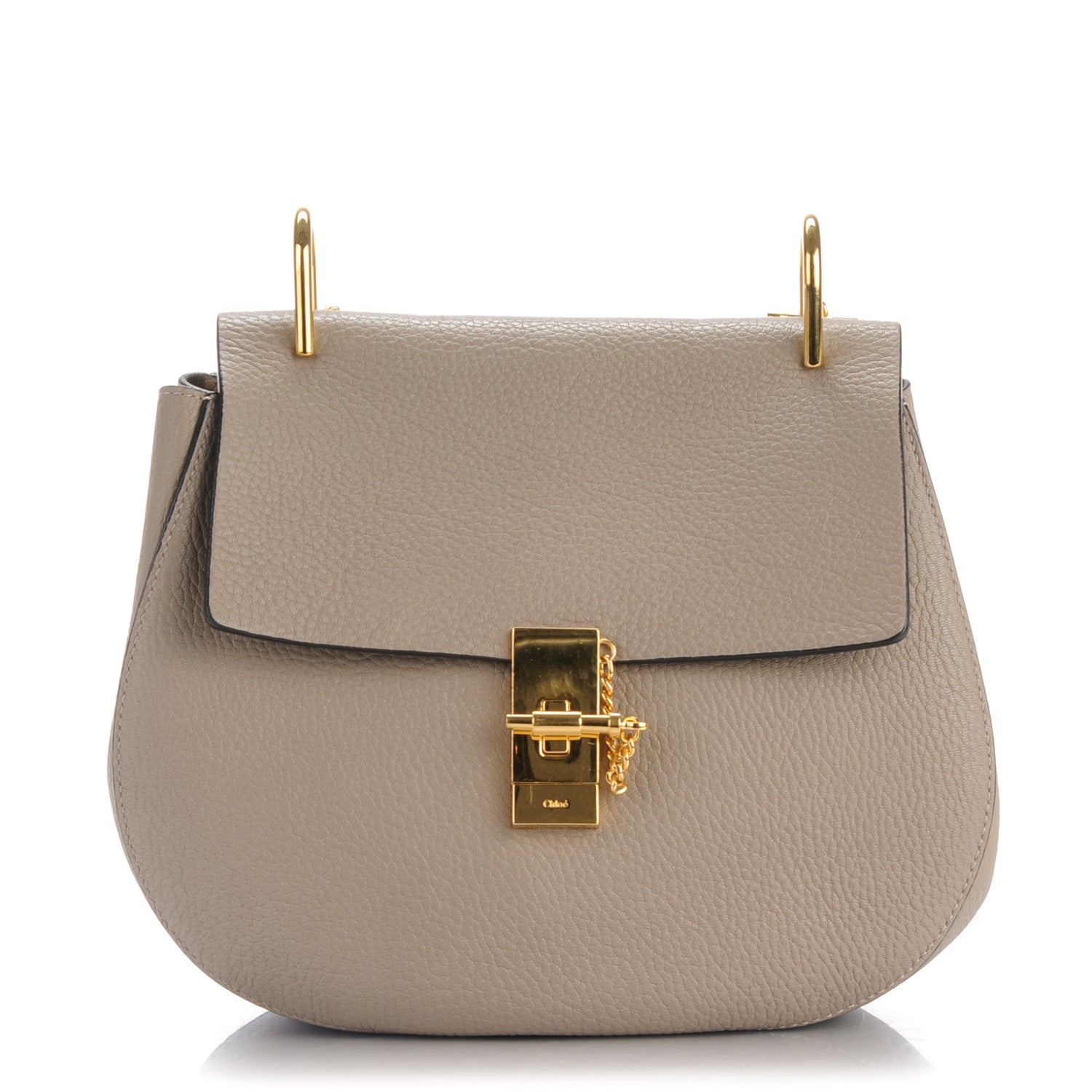 Chloe Grained Lambskin Drew Shoulder Bag Motty Grey 1 of 8