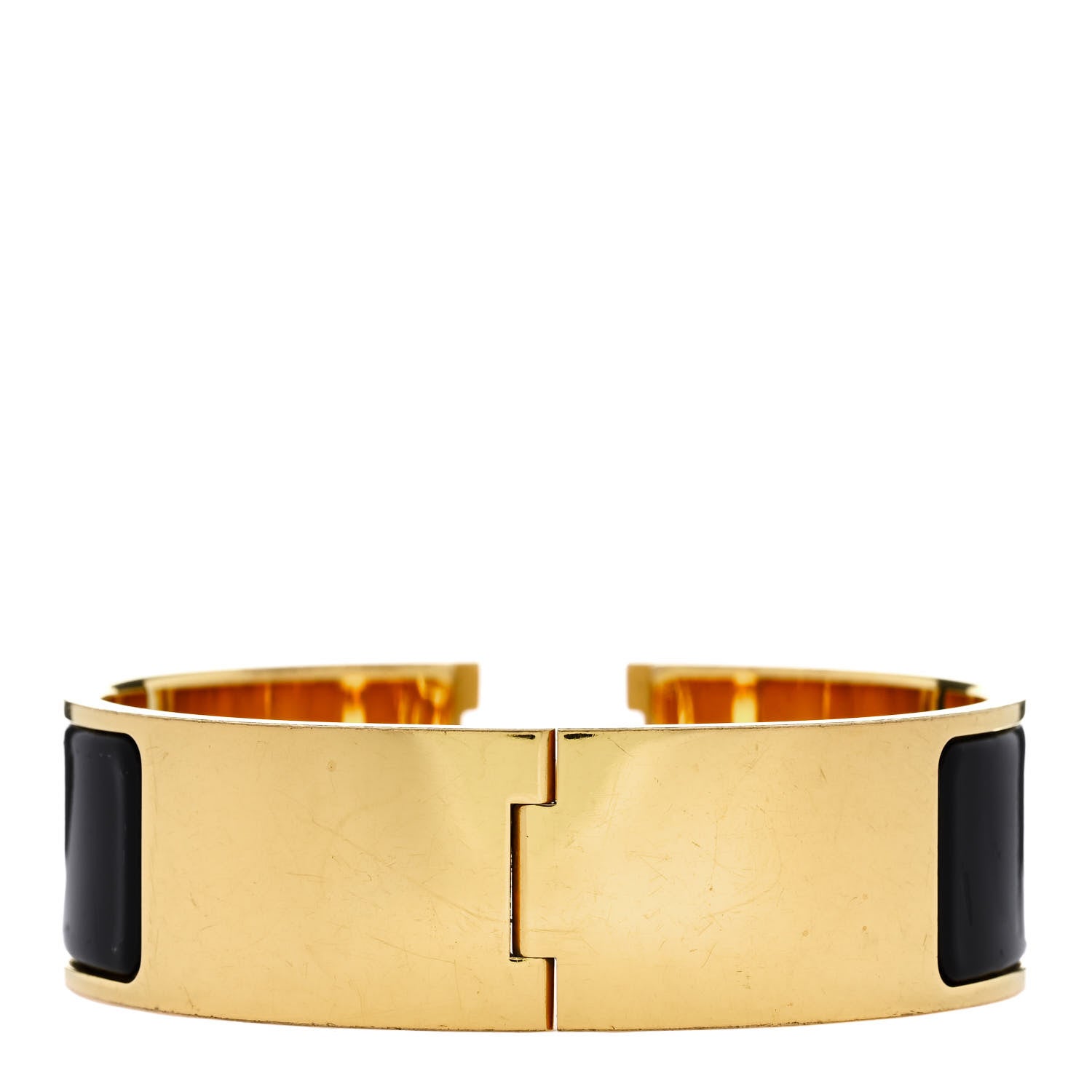 Hermes Enamel Wide Clic Clac H Bracelet GM Black 3 of 4