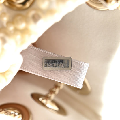 Jimmy Choo Satin Pearl Embellished Bon Bon Bag Ivory 16 of 21