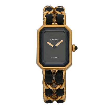 Chanel Stainless Steel Lambskin 20mm Chain Premiere Quartz Watch Gold M 1 of 4