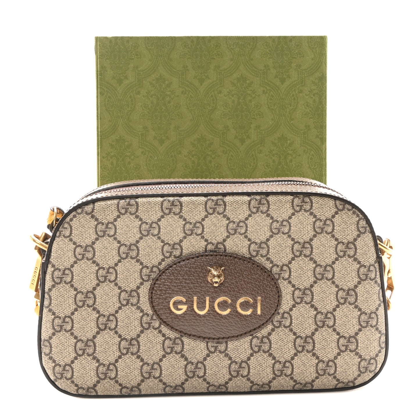 GG Supreme Monogram Web Neo Vintage Shoulder Bag Beige New Acero Crop