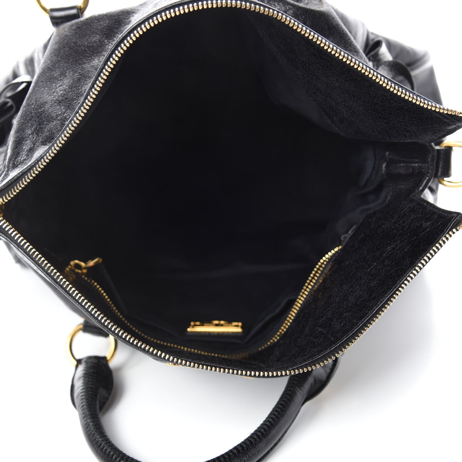 Miu Miu Vitello Lux Medium Bow Bag Black 5 of 10