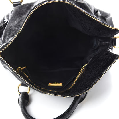 Miu Miu Vitello Lux Medium Bow Bag Black 5 of 10