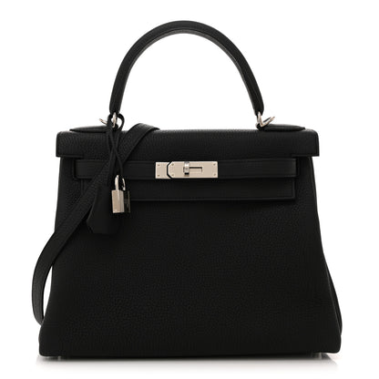 Hermes Togo Kelly Retourne 28 Black 1 of 11