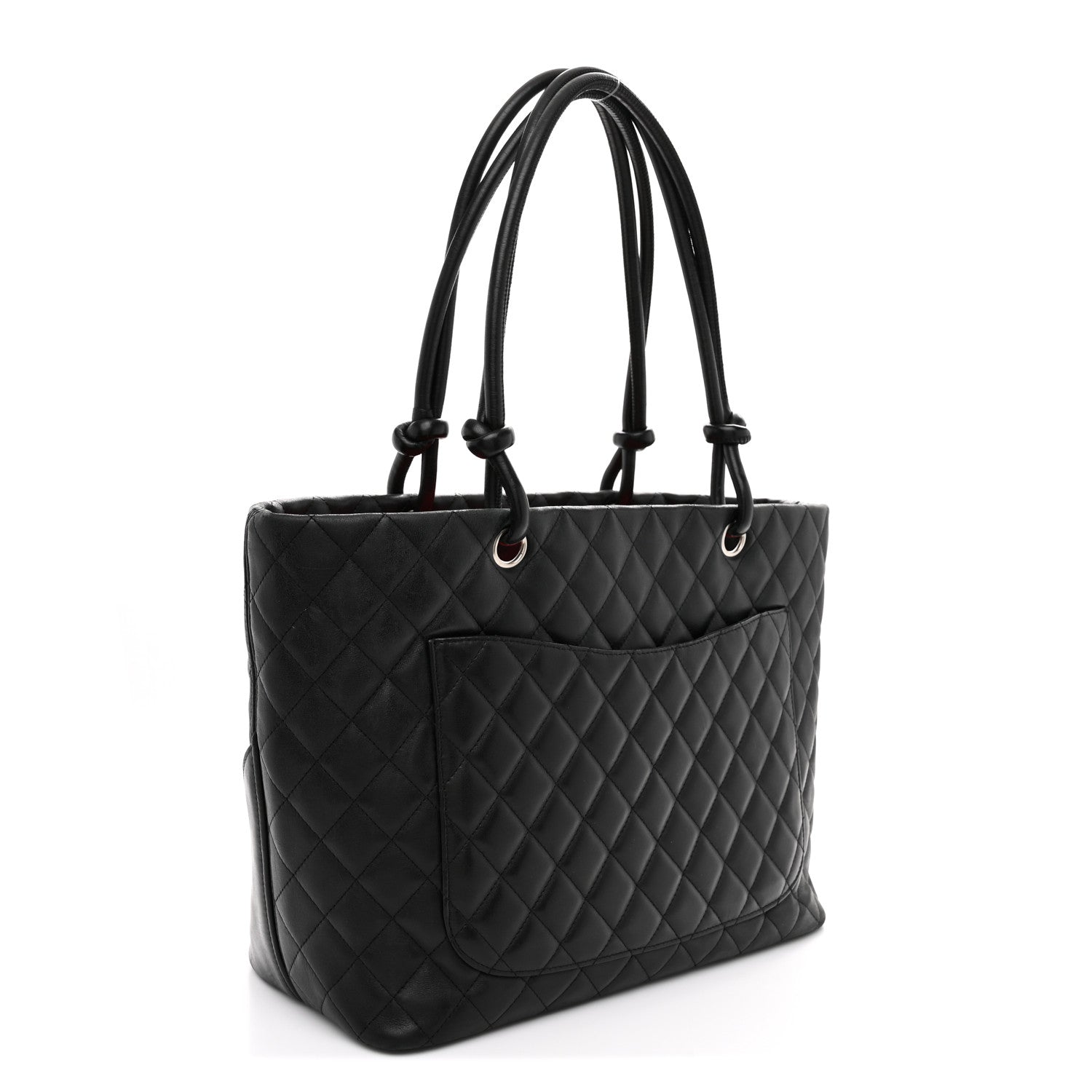Chanel Calfskin Quilted Large Cambon Tote Black White Black White 3 of 14