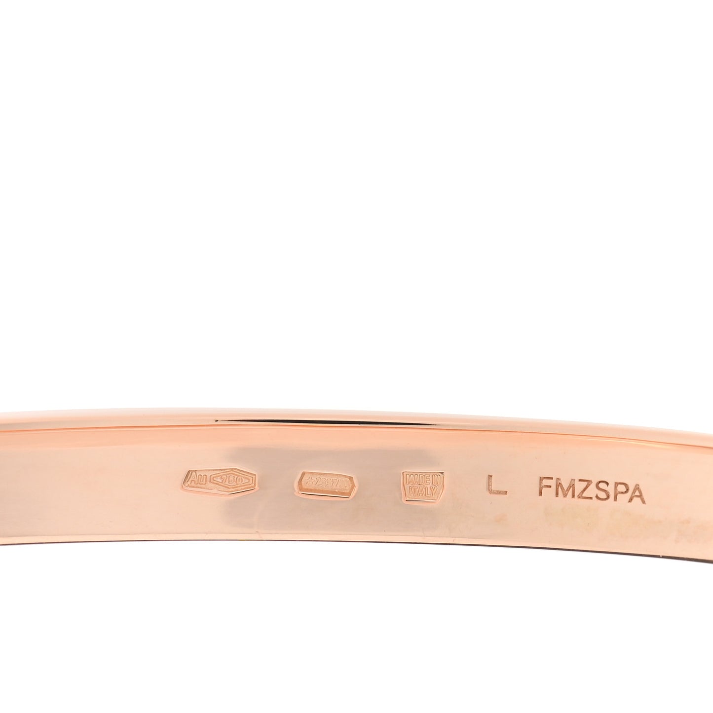 18K Rose Gold Diamond B.Zero1 Essential Bangle Bracelet L