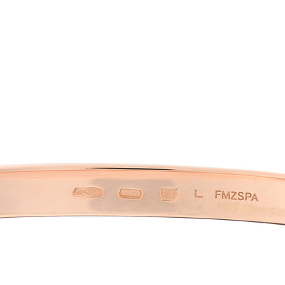 Bulgari 18K Rose Gold Diamond B.Zero1 Essential Bangle Bracelet L 3 of 4