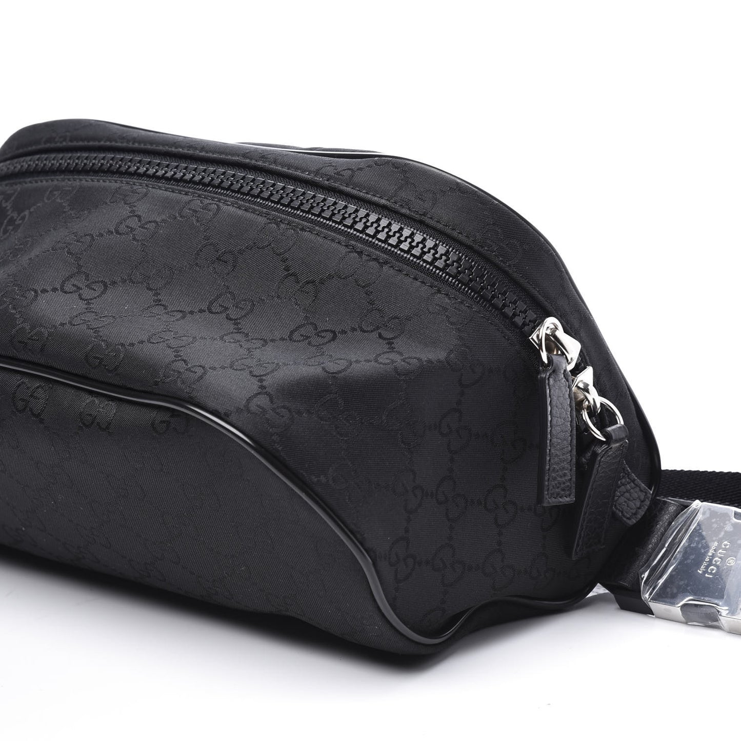 Nylon Monogram Fanny Pack Belt Bag Black