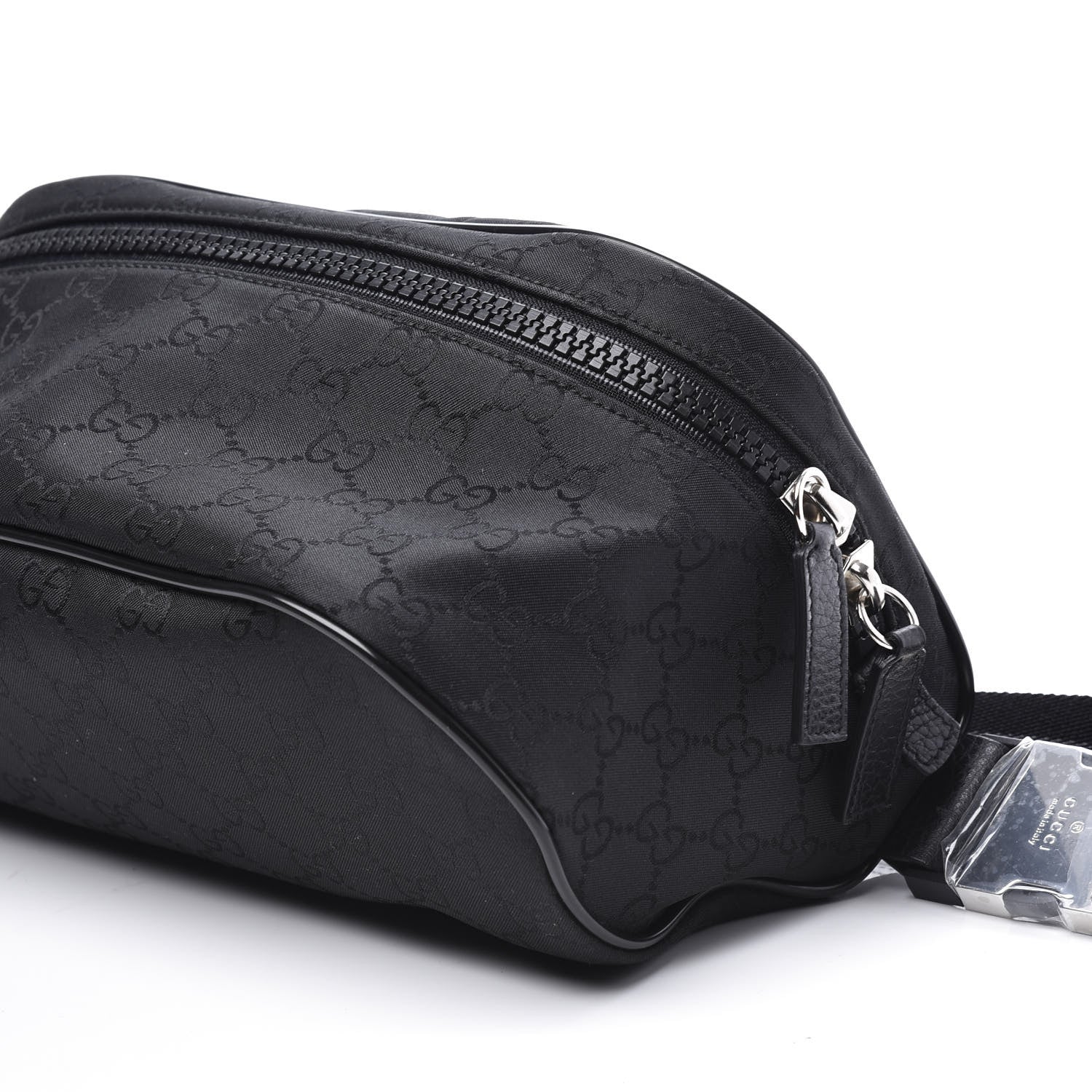 Gucci Nylon Monogram Fanny Pack Belt Bag Black 6 of 9
