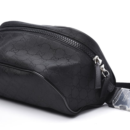 Gucci Nylon Monogram Fanny Pack Belt Bag Black 6 of 9