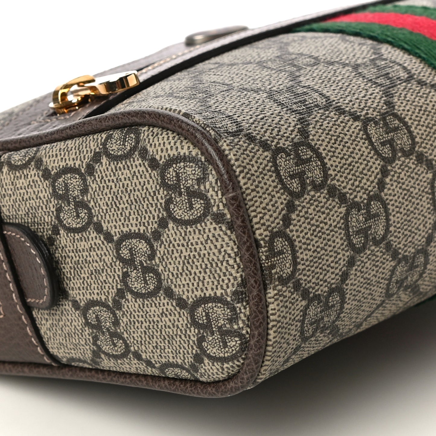 GG Supreme Monogram Web Small Ophidia Belt Bag 95 38 Dark Brown