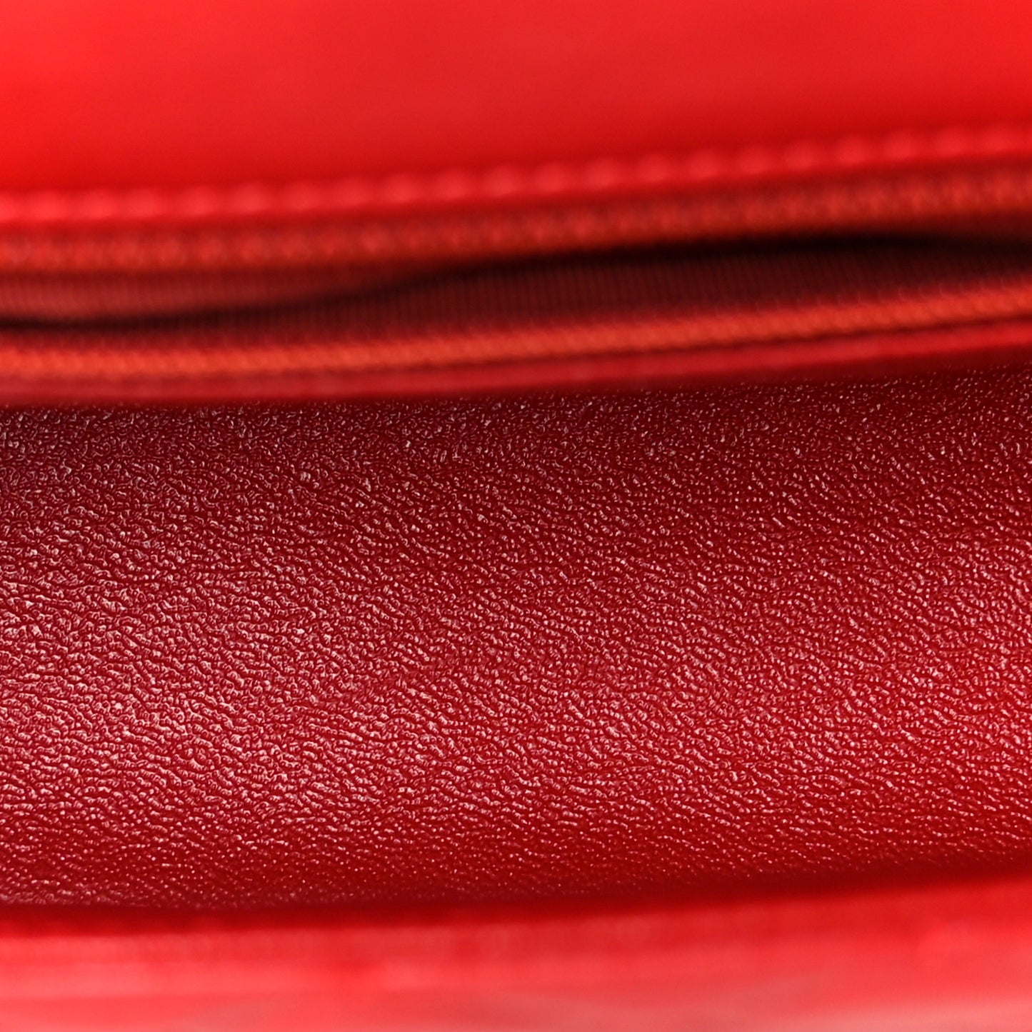 Lambskin Quilted Mini Rectangular Flap Red